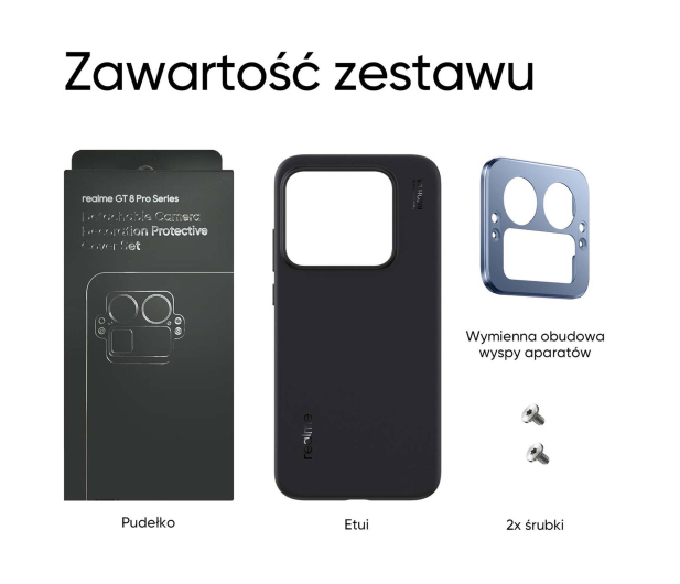 REALME Camera Decoration Protective Cover Set for GT 8 Pro Blue - 1471336 - zdjęcie 4